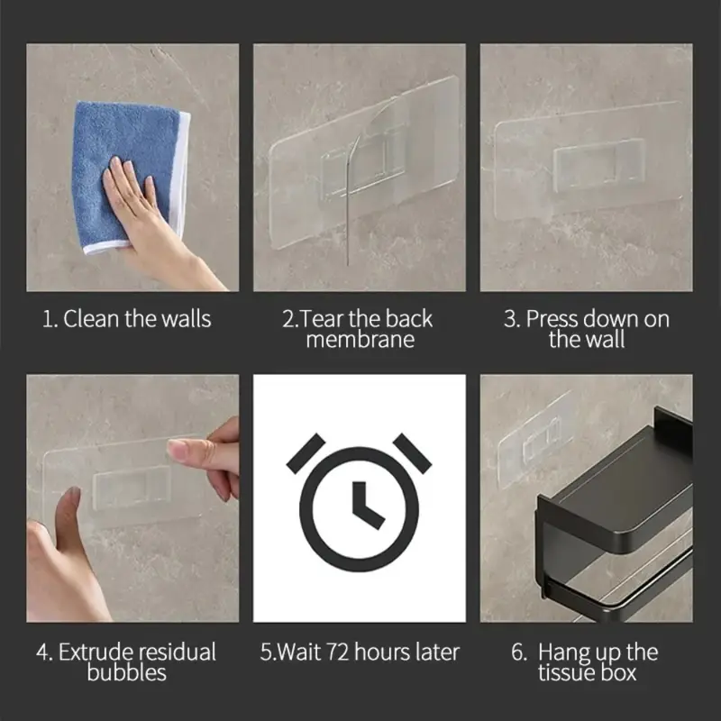 Wall-mounted toilet paper holder with a shelf on top