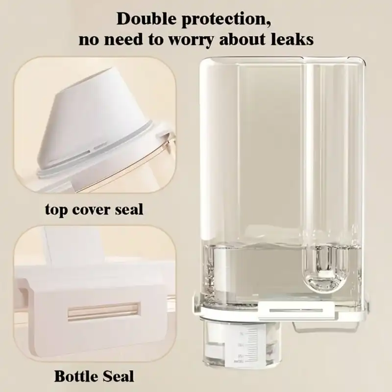 Clear airtight rice and flour bins with measuring cups