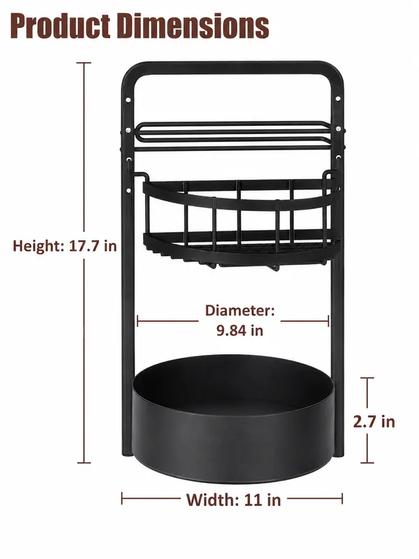 Rotating two-tier spice rack with a paper towel roll on top