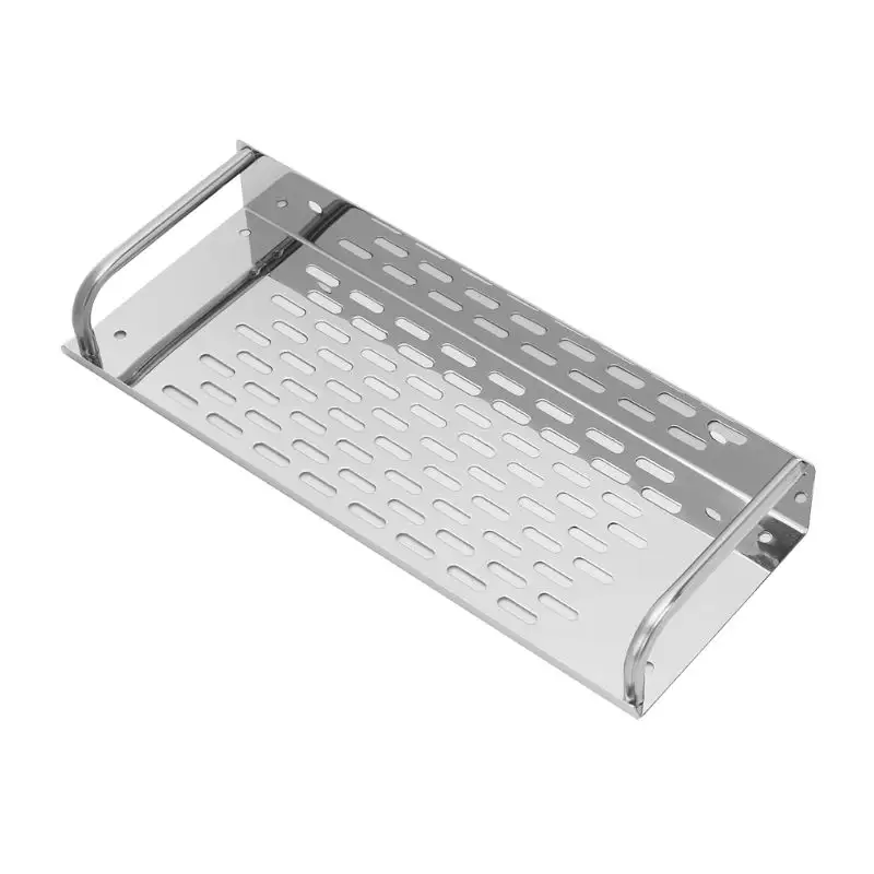 Stainless steel 40 cm wall shelf with mounting hardware