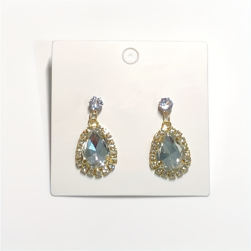 Golden zircon earrings
