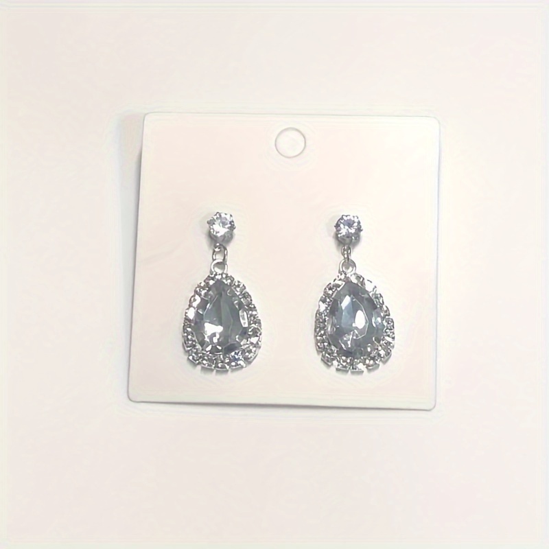Silver zircon earrings