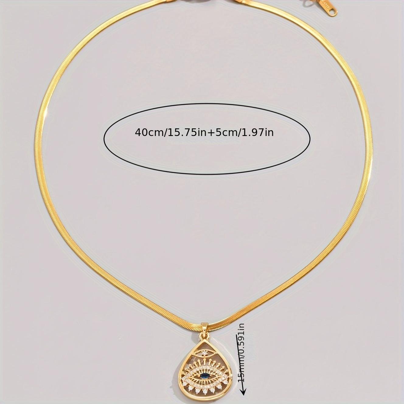 1pc style golden copper hollow drop match design pendant inlay shiny rhinestone necklace fashion delicate accessory for daily wear party idea gift for ladies details 3