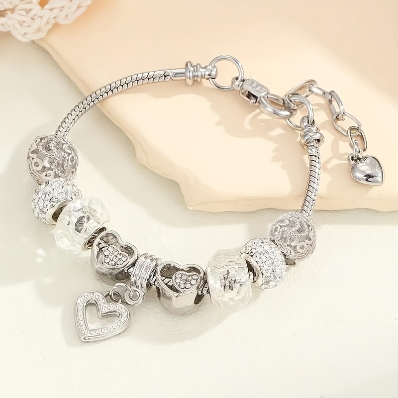 glamorous shiny rhinestone beaded bracelet dazzling diy hand jewelry with adjustable yet fashionable personalized style for every occasion details 0