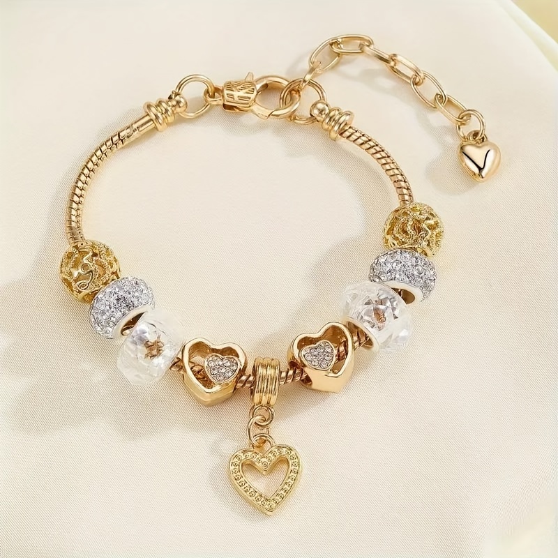 glamorous shiny rhinestone beaded bracelet dazzling diy hand jewelry with adjustable yet fashionable personalized style for every occasion details 3