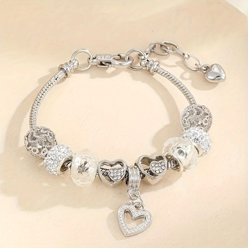 glamorous shiny rhinestone beaded bracelet dazzling diy hand jewelry with adjustable yet fashionable personalized style for every occasion details 4
