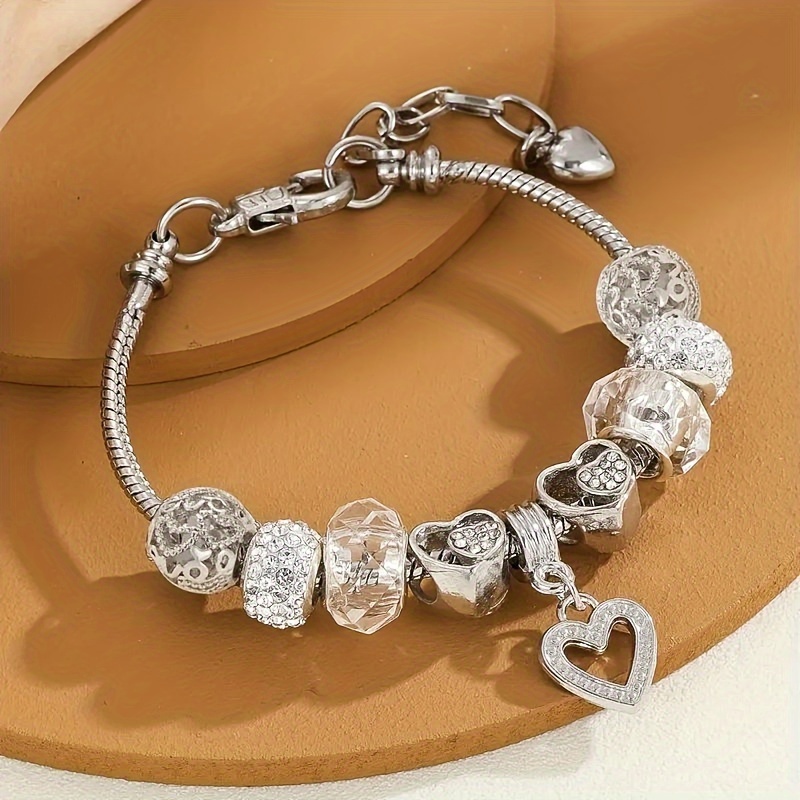 glamorous shiny rhinestone beaded bracelet dazzling diy hand jewelry with adjustable yet fashionable personalized style for every occasion details 5