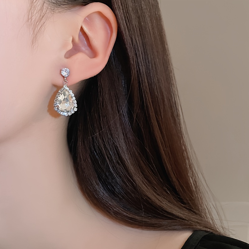 vintage elegant crystal hair ring alloy hollow hair accessory with crystal detail boho bridal forehead chain headpiece water drop hair band for women single piece appropriate for ages 14 details 5